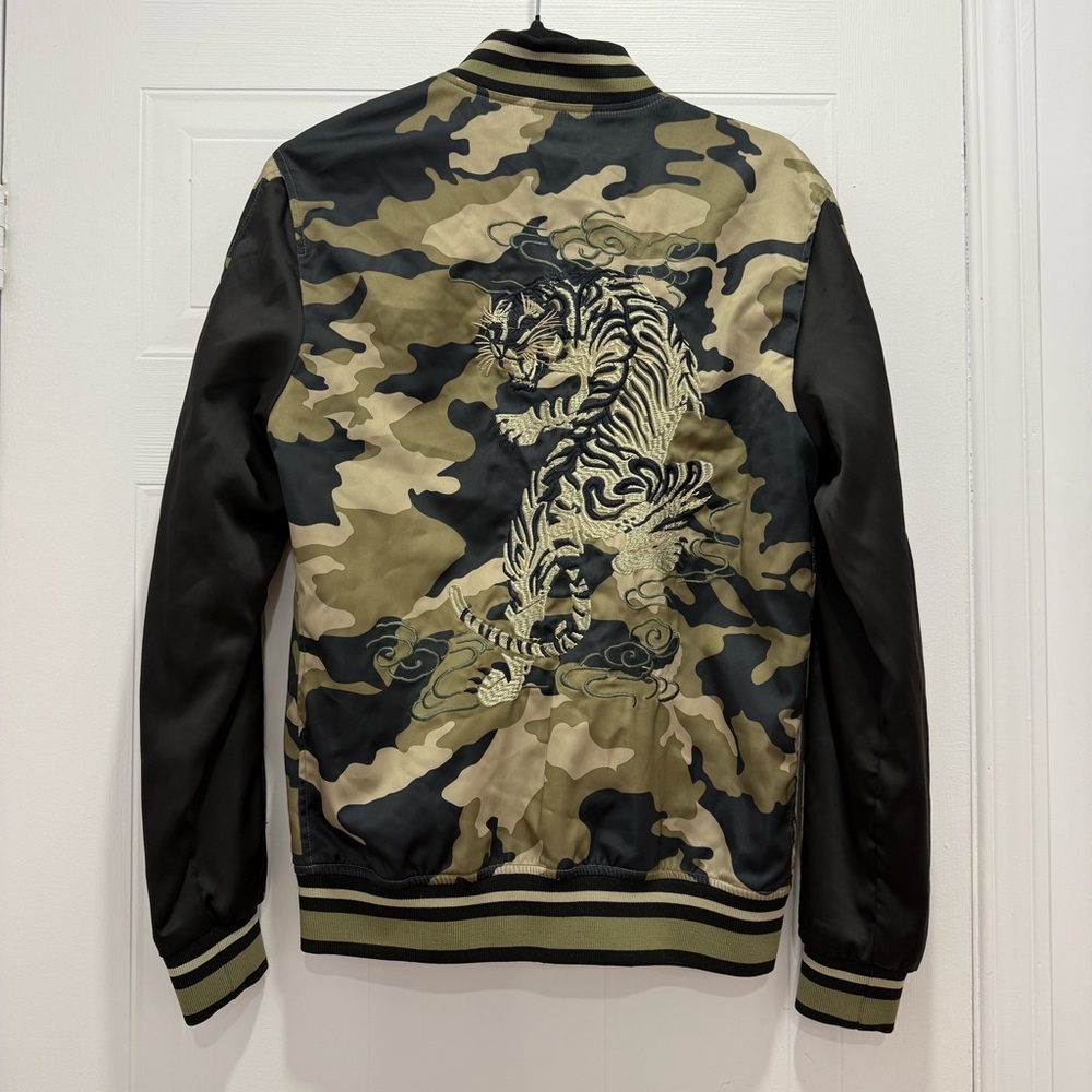 ZARA - Camouflage Tiger Embroidered Men's Jacket
